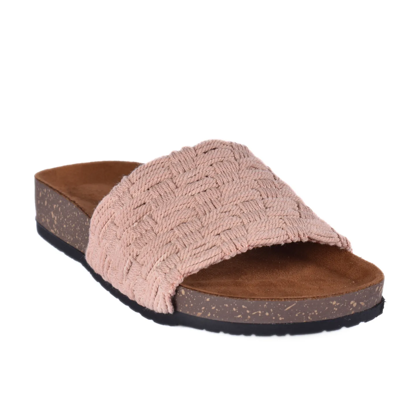 Embossed Leather Flat Slipper