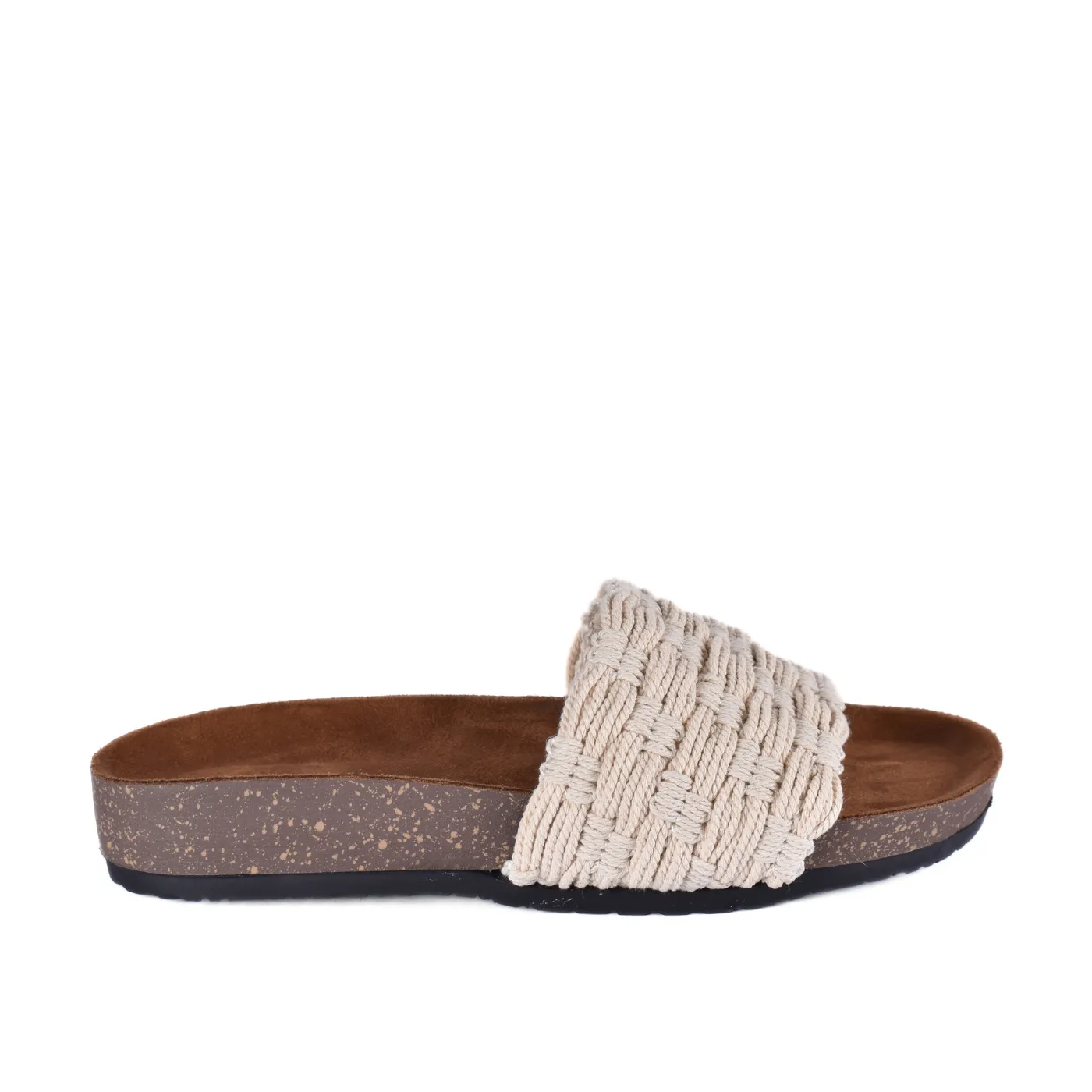 Embossed Leather Flat Slipper
