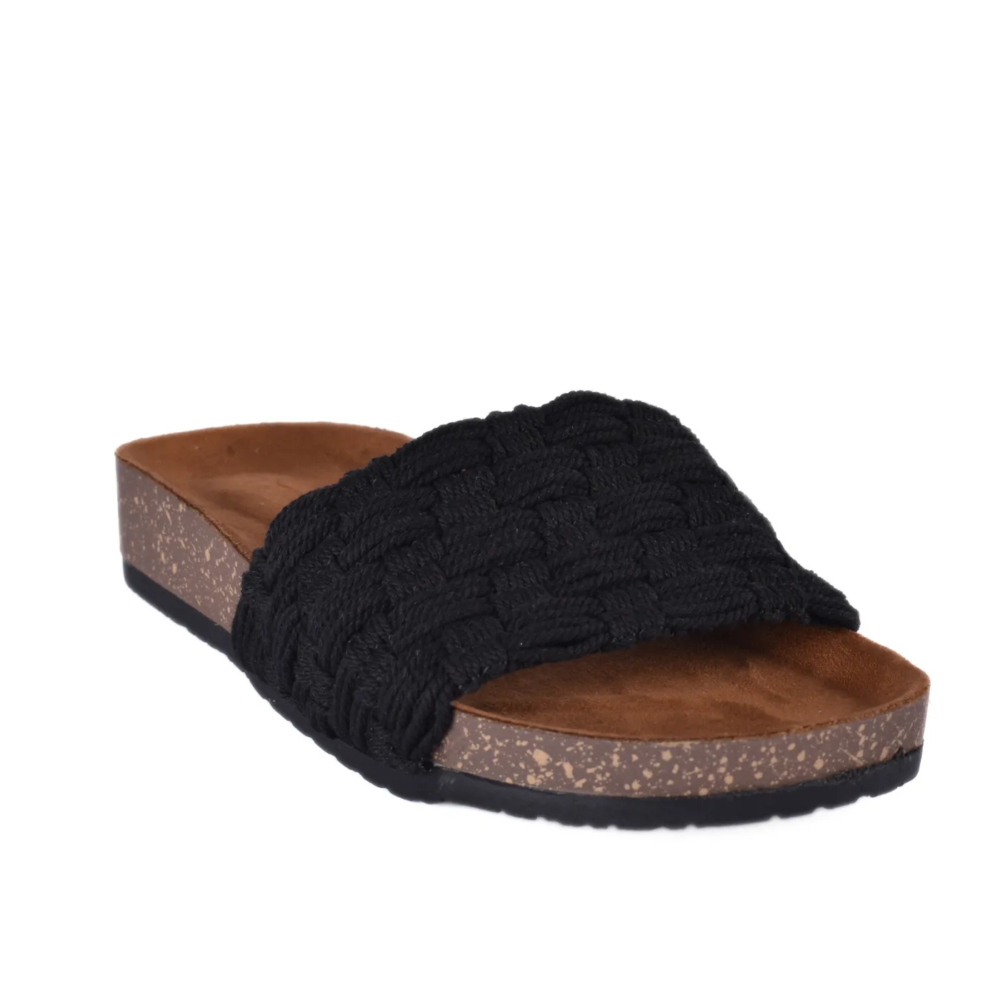 Embossed Leather Flat Slipper