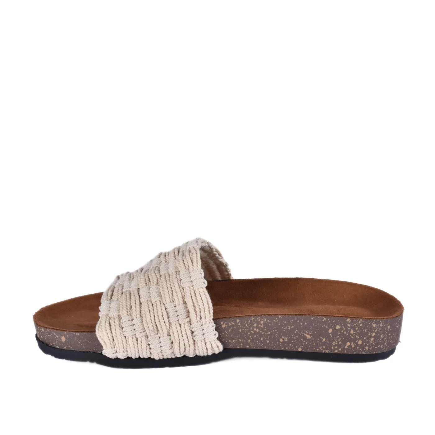 Embossed Leather Flat Slipper