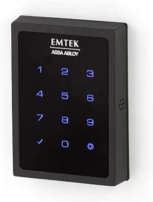 Emtek Empowered Motorized Touchscreen Keypad Smart Deadbolt - Connected by August, Flat Black Coated (US19), Model: EMP1101US19