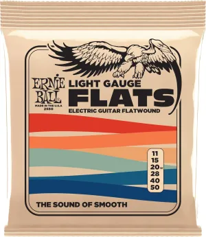 Ernie Ball Light Stainless Steel Flatwound Electric Guitar Strings - 11-50 Gauge