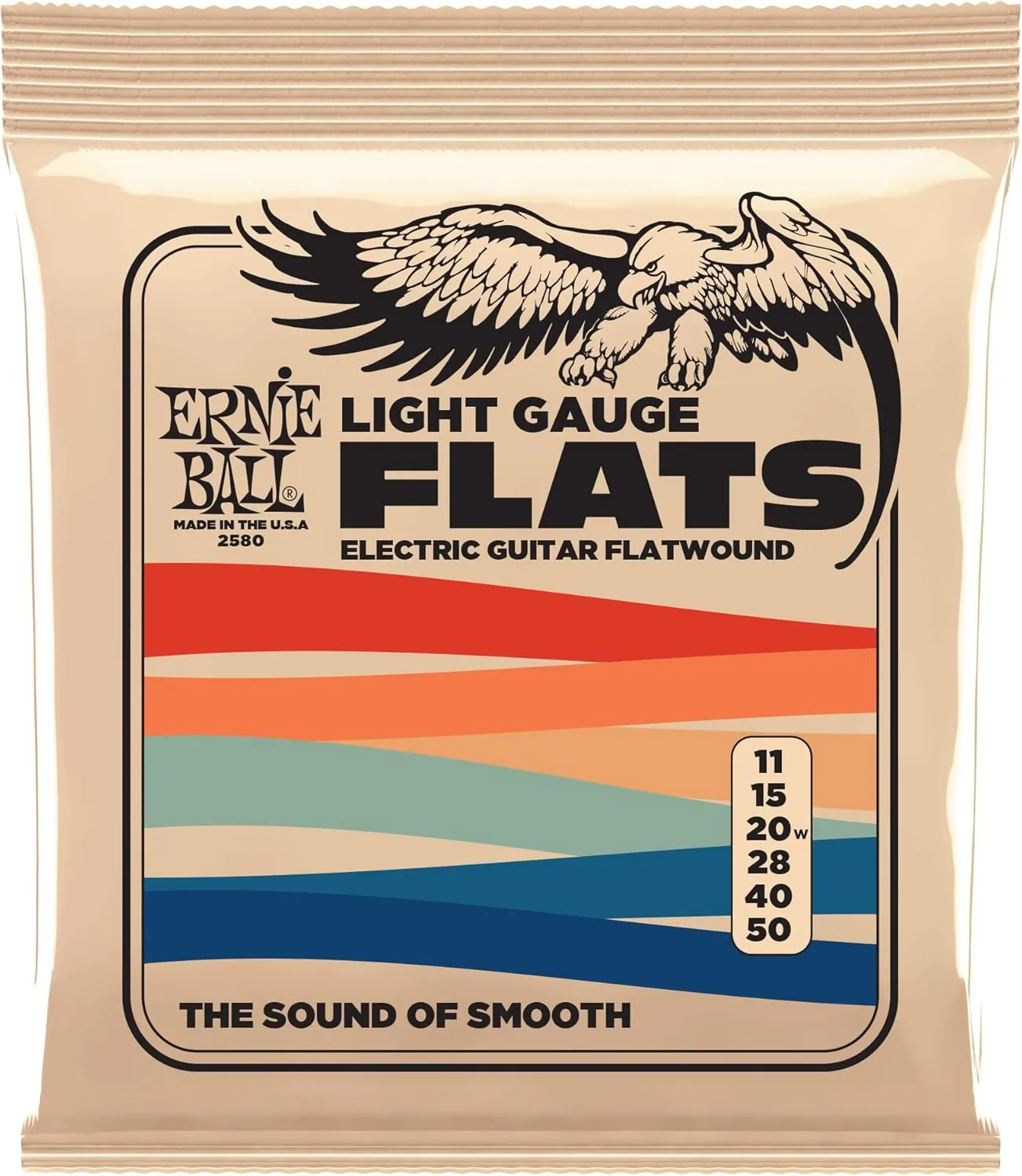 Ernie Ball Light Stainless Steel Flatwound Electric Guitar Strings - 11-50 Gauge