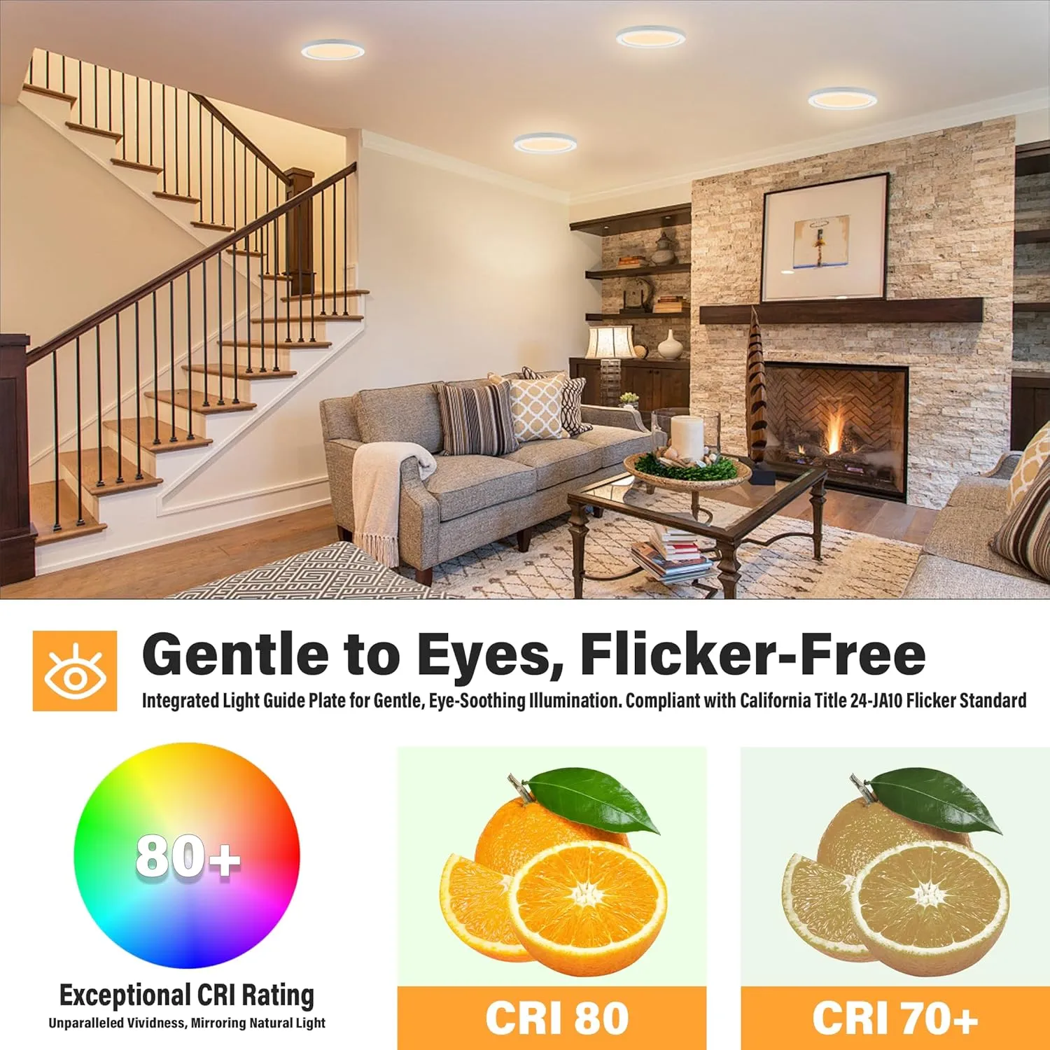 ETL 8 Pack 7 inch Small LED Flush Mount Ceiling Light 5CCT Dimmable,2700K/3000K/3500K/4000K/5000K Ultra Slim Round Flat Panel Ceiling Light Fixture,Modern Lamp for Closet,