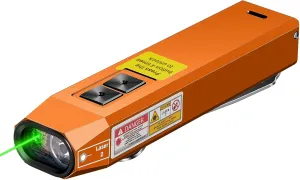 Everyday Carry Flat EDC Flashlight Rechargeable 1000 Lumens with Green Beam, programmable Mode ，USB C,Magnetic Base for Night Duty, Emergency Repair(Orange)