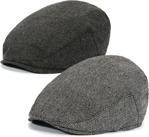 FALETO Men's Flat Ivy Gatsby Newsboy Hat Winter Spring Autumn Driving Cabbie Hunting Cap