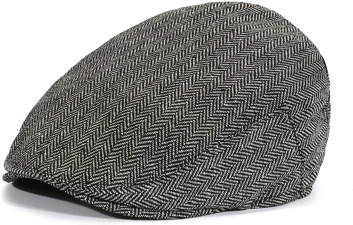 FALETO Men's Flat Ivy Gatsby Newsboy Hat Winter Spring Autumn Driving Cabbie Hunting Cap