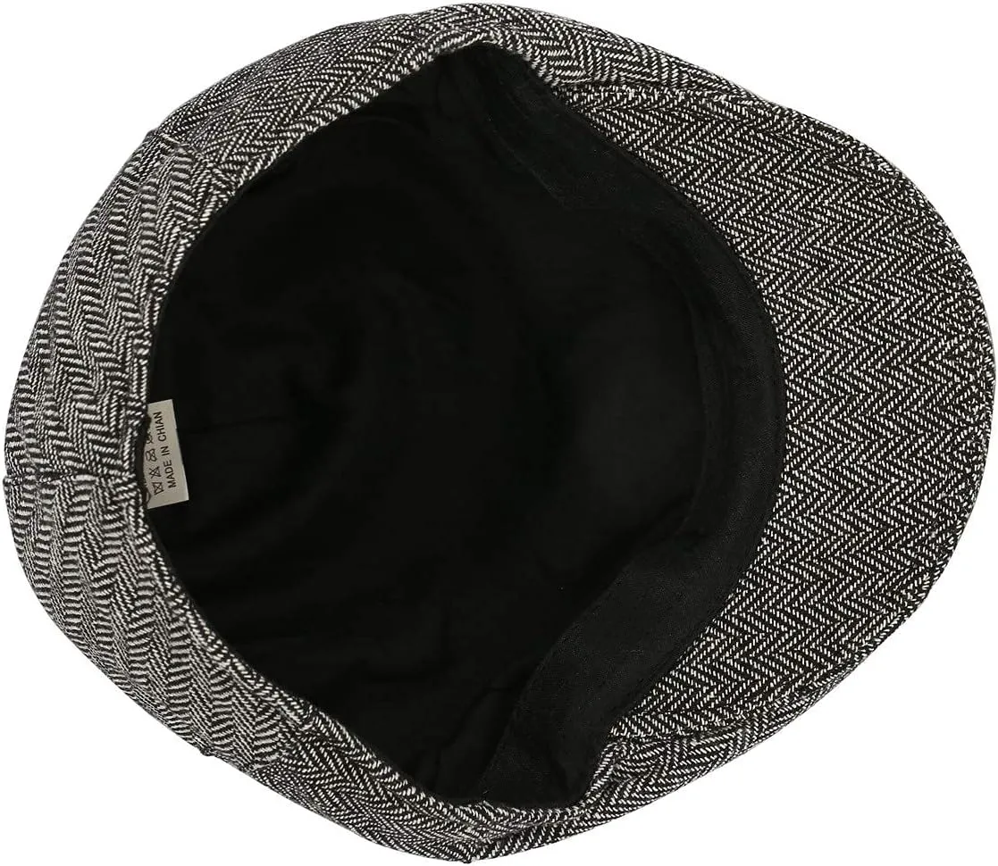 FALETO Men's Flat Ivy Gatsby Newsboy Hat Winter Spring Autumn Driving Cabbie Hunting Cap