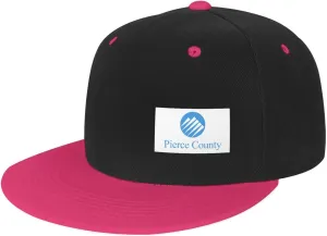 Flag of Pierce County, Washington Snapback Hats for Men Women Hat Baseball Cap Flat Bill Visor White Hat