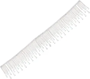 Flat Back Rhinestone Chain Tassel for DIY Clothing Shoes Bridal Trim Handicrafts