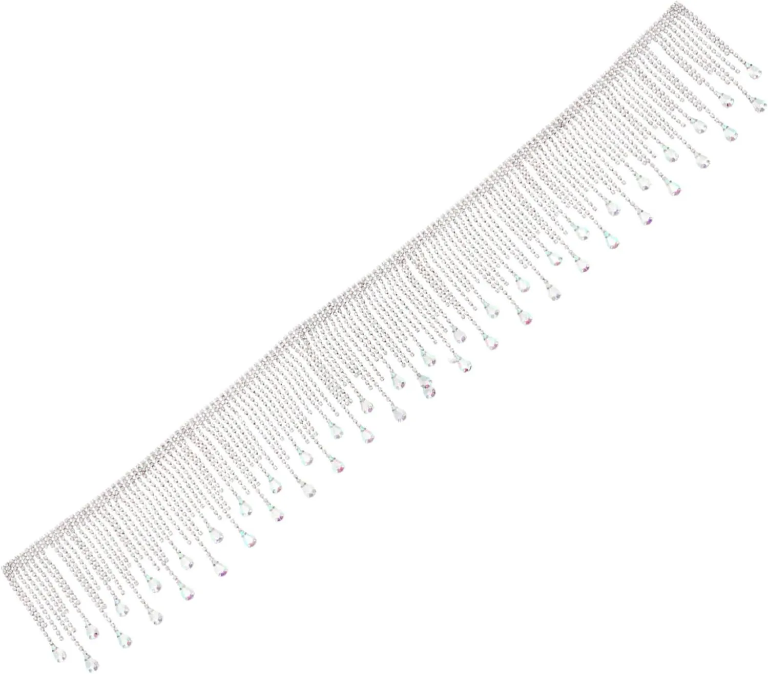 Flat Back Rhinestone Chain Tassel for DIY Clothing Shoes Bridal Trim Handicrafts