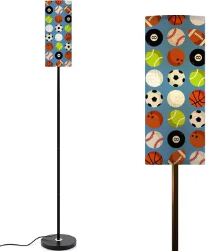 Floor Lamp for Living Room Sports patern selection different balls flat desin set collection Light Stand Lamp with Remote Control Dimmable LED Tall Lamps for Bedrooms Reading Western Home Decor
