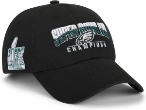 FOCO Men's Philadelphia Eagles NFL Super Bowl LIX Champions Black Primary Logo Casual Cap