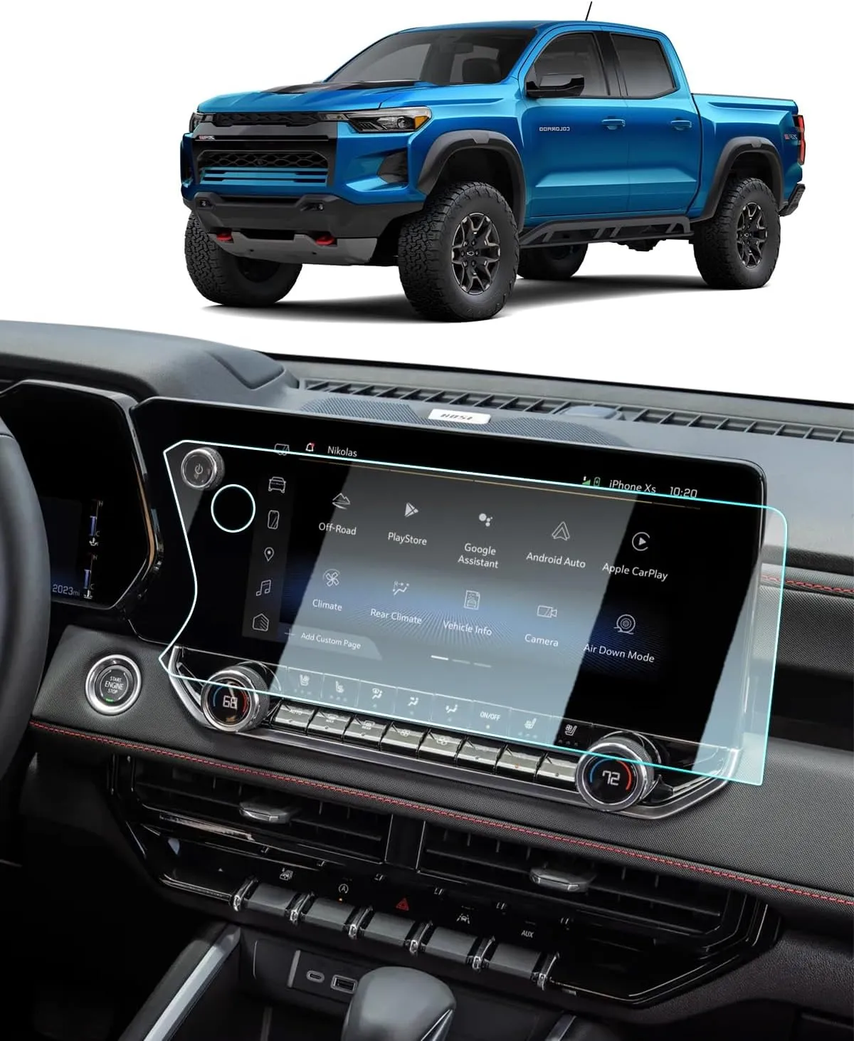 For 2025 GMC Canyon Screen Protector - 2025 2024 2023 Canyon Accessories (AT4/Denali/AT4X/Elevation) 9H Tempered Glass 11.3 In Navigation Touchscreen Anti-Scratch Reduce Fingerprints High Sensitivity