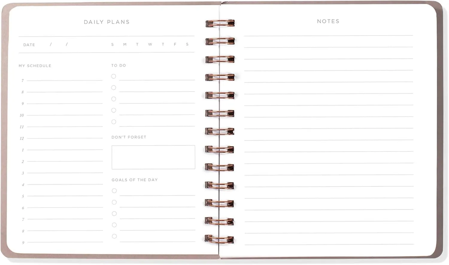 Fringe Non-Dated Daily Planner, 160 Pages, 6 x 7.25 Inches, PAS Daily Grid (877101)