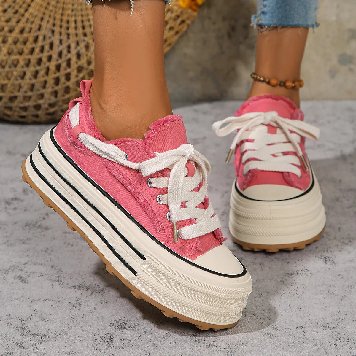 Fringed Platform Sneaker