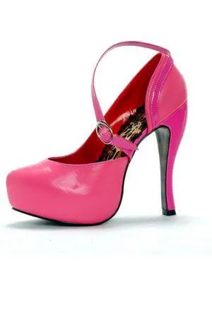 Fuchsia 5 inch Heel Close Toe Pump