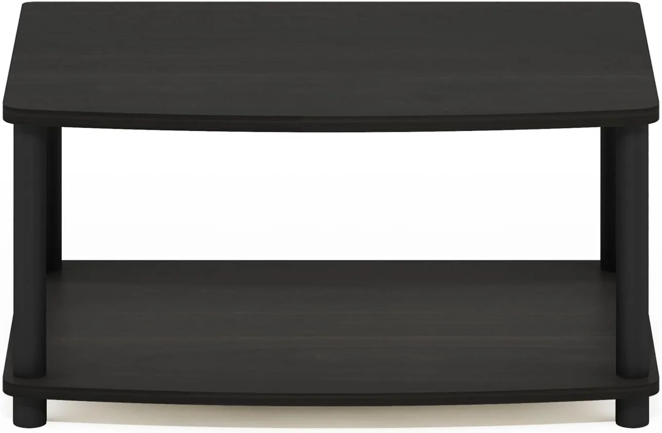 Furinno Turn-N-Tube Multipurpose 2-Tier Printer Stand Display/Elevated TV Stand, Espresso/Black