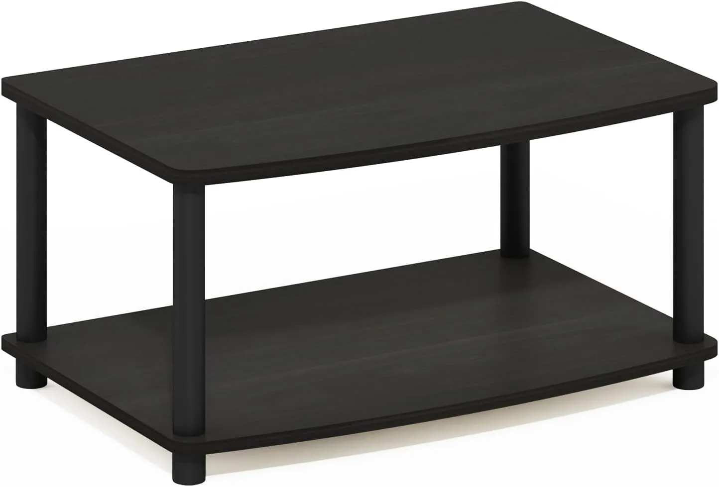 Furinno Turn-N-Tube Multipurpose 2-Tier Printer Stand Display/Elevated TV Stand, Espresso/Black