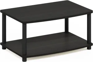 Furinno Turn-N-Tube Multipurpose 2-Tier Printer Stand Display/Elevated TV Stand, Espresso/Black