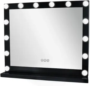 GaRcan Compact Vanity Mirror Makeup Mirror Desktop Desktop Mirror High Definition 14 Beads Fill Light Vanity Mirror Led Makeup Fill Light Mirror Salon Hairdressing Mirror (Color