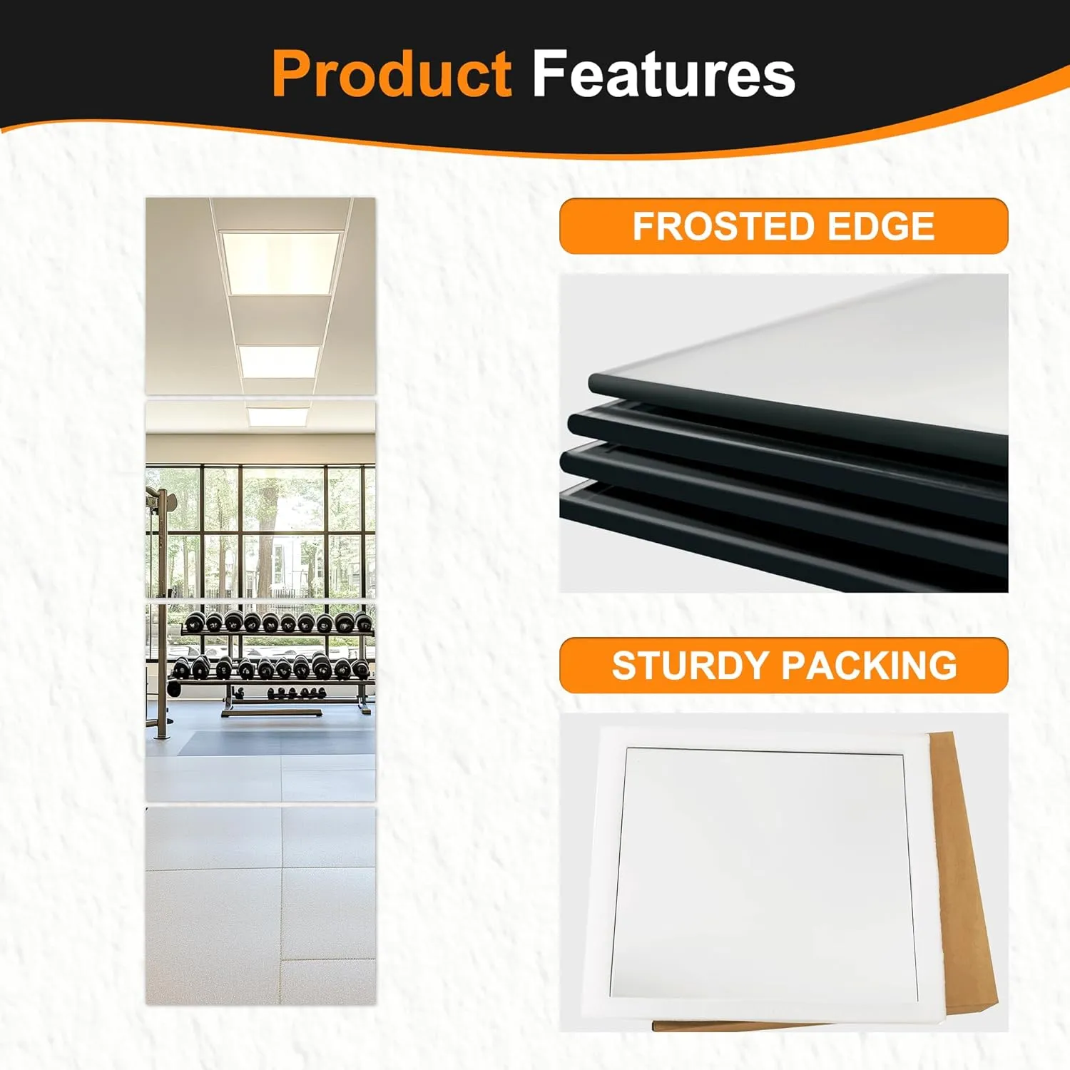 Glass Full Length Wall Mirror Tiles, 14'' x 12'' x 4PCS, Full Body Mirror for Bedroom, Full Length Mirror Wall Mounted for Home Gym, Door (14'' x12''-4PCS)