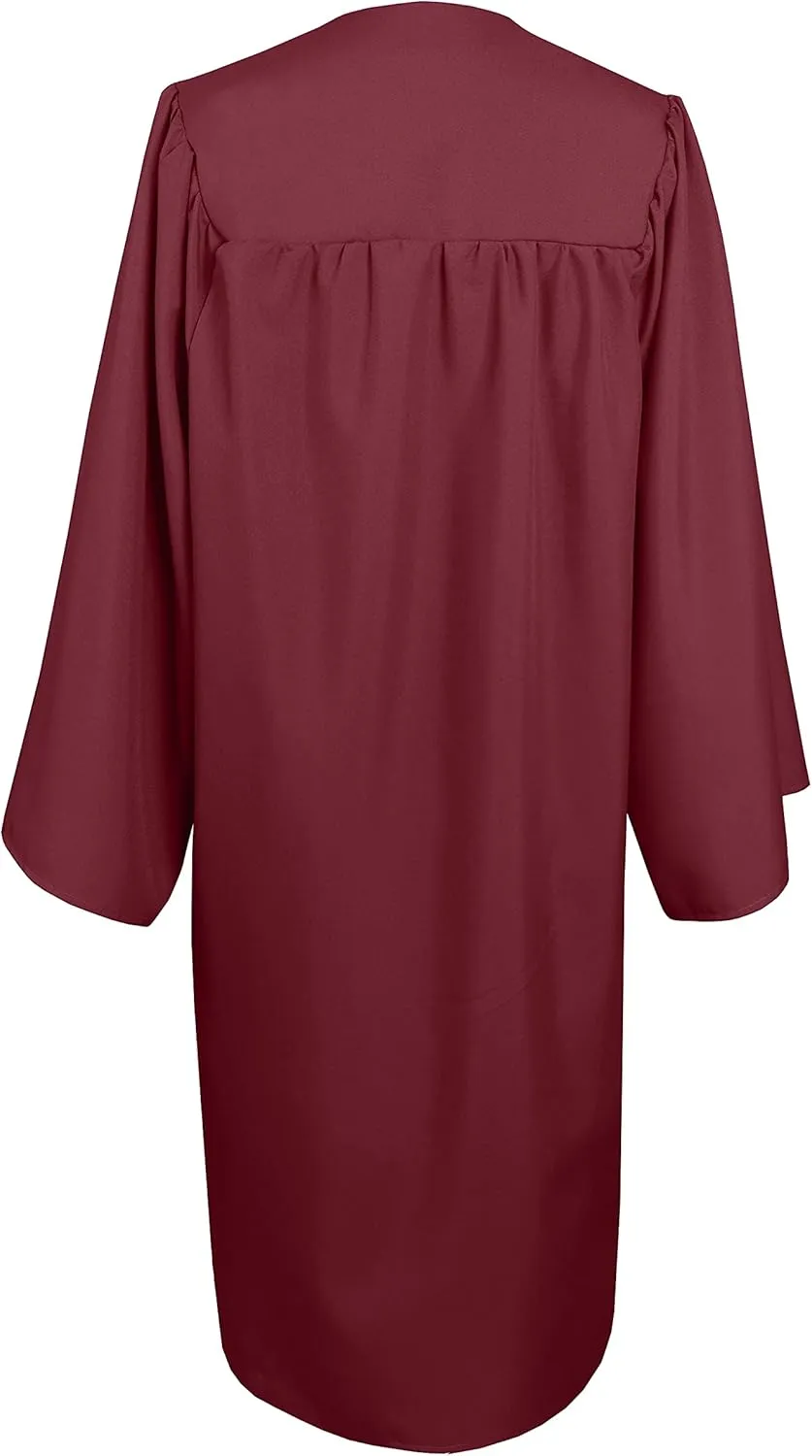 GradPlaza Matte Choir Robe for Church Baptism Officiant Confirmation Costume,Graduation Gown for School,Judge Pastor Robes
