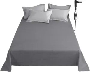 Grounding Sheet, King Size Grounding Flat Sheet with 5% Silver Fiber Grounded Bed Sheet Earth Sheet for Improved Sleep & Pain Relief (King - 76"*80" Gray)