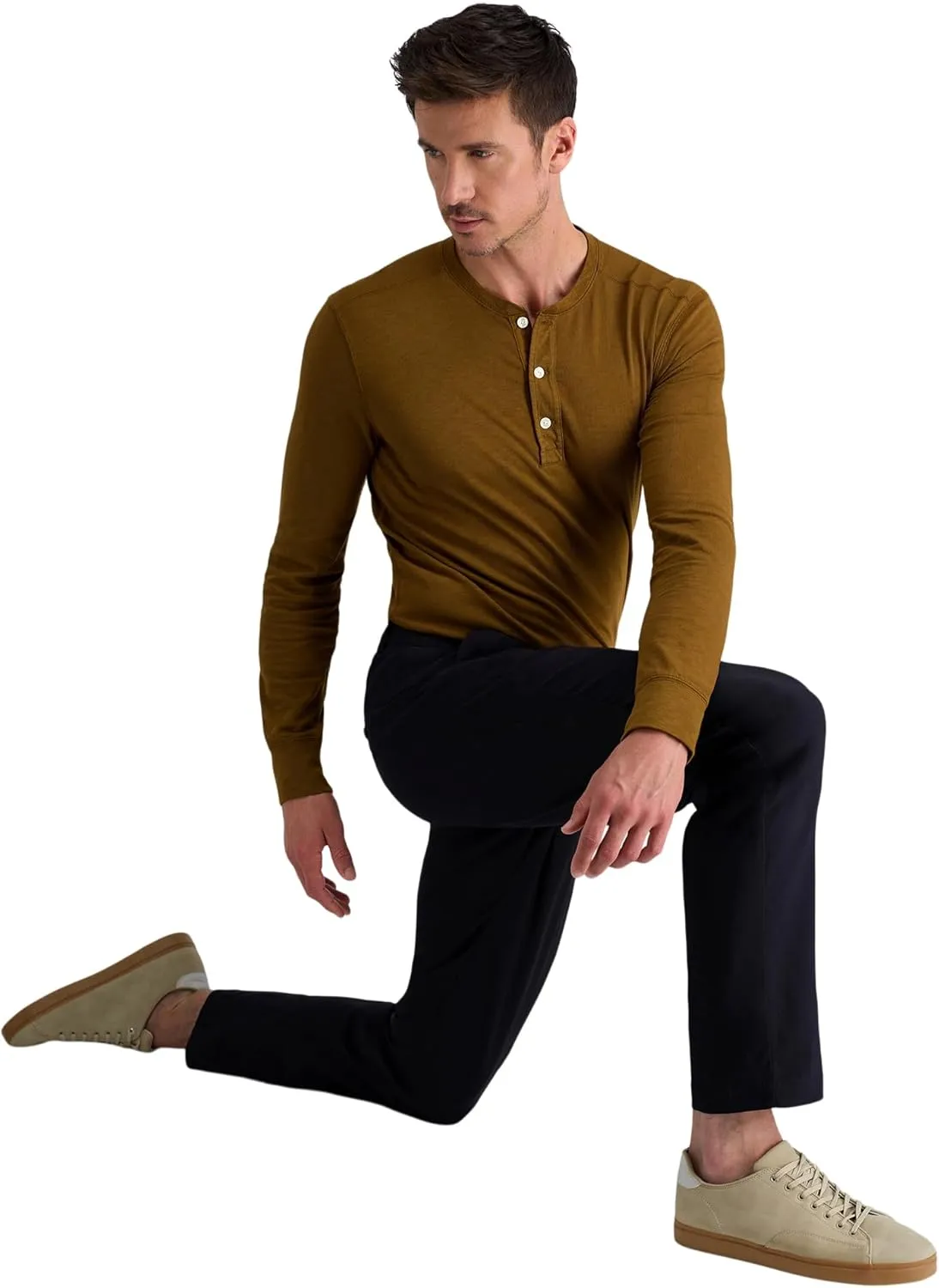 Haggar Men's Life Khaki Straight Fit Flat Front Flex Pant