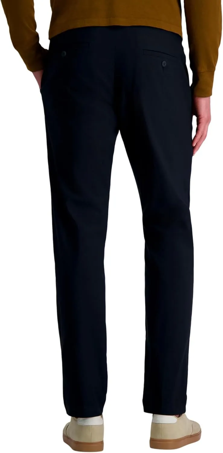 Haggar Men's Life Khaki Straight Fit Flat Front Flex Pant