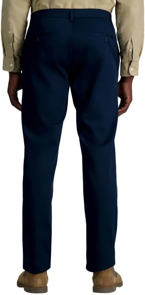 Haggar Men's Wrinkle Free Straight Fit Flat Front Khaki Pant