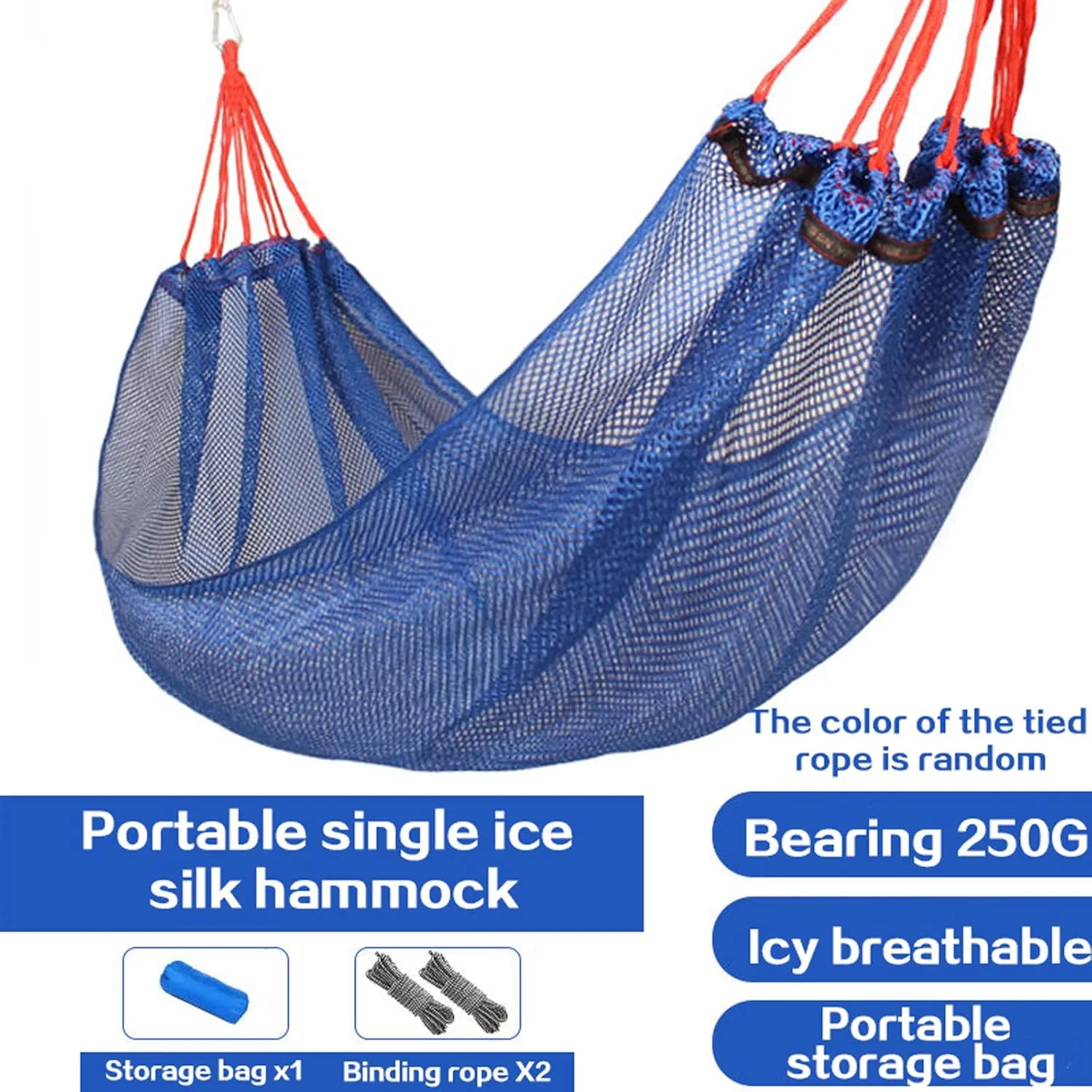 Hammocks Mesh Bed Hammock Camping Hammock Single Hunting Sleeping Swing Outdoor Hammock Portable Sports Home Ice Silk Hammock for Travel Outdoor Hammock, Purple