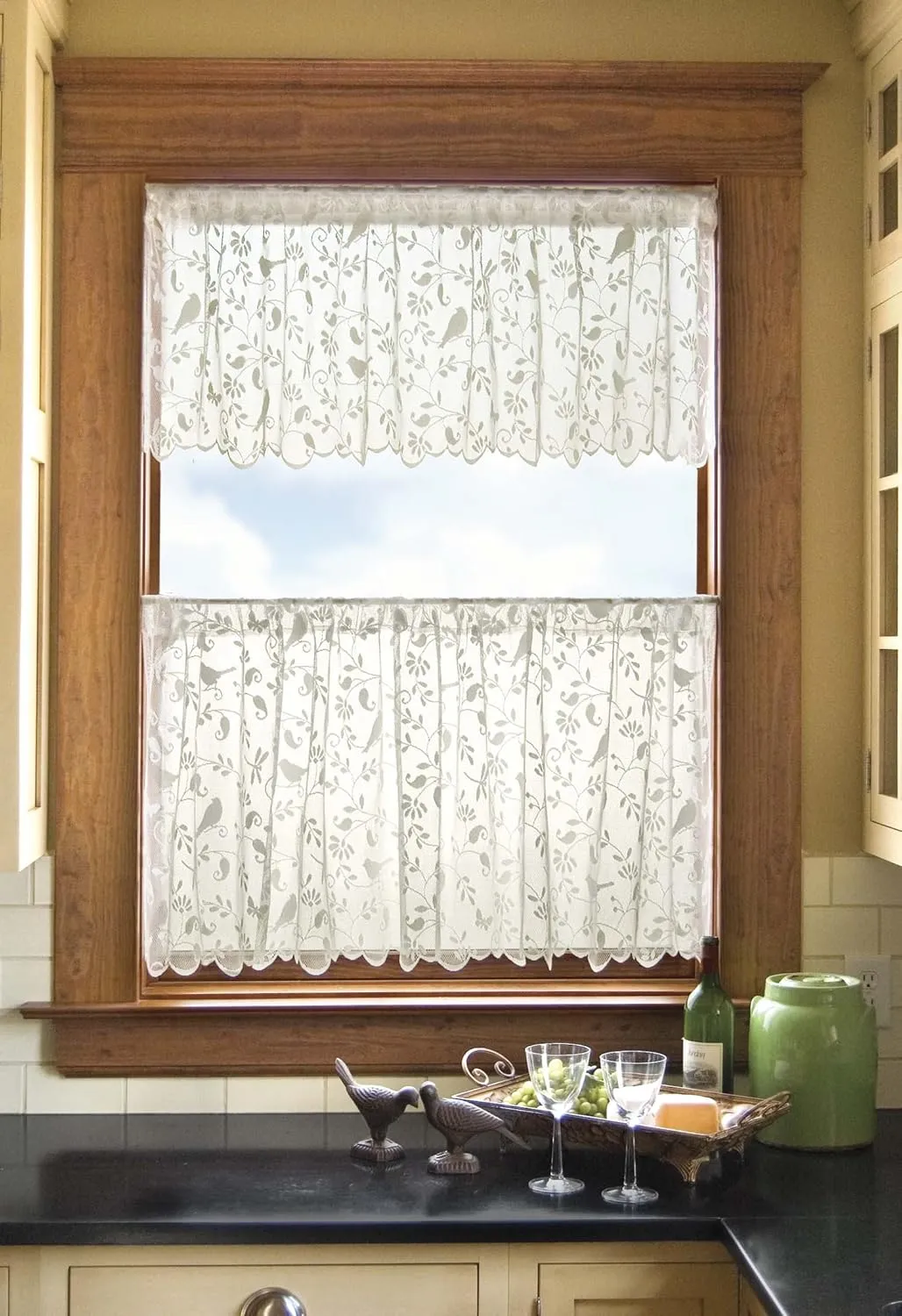 Heritage Lace Bristol Garden Tier, 60 by 24-Inch, White,6305W-6024