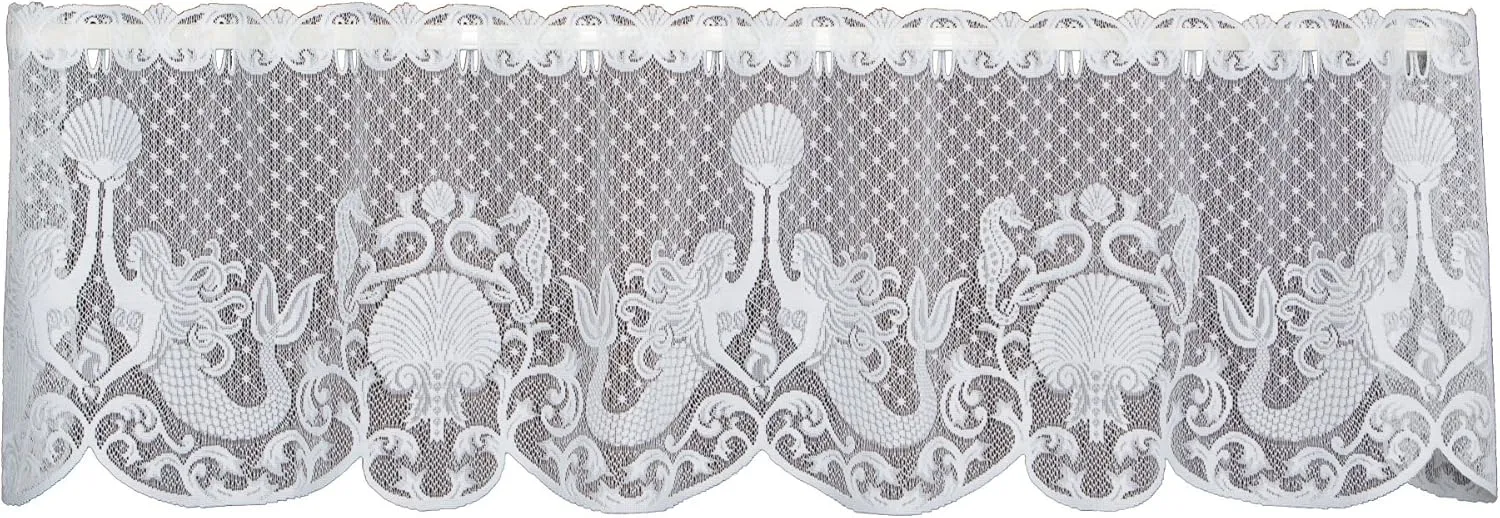 Heritage Lace White Mermaids 60"x15" Valance, 60" x 15"