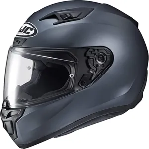 HJC i10 Solid Natural Motorcycle Helmet, DOT Approved (Semi Flat Anthracite, Large)