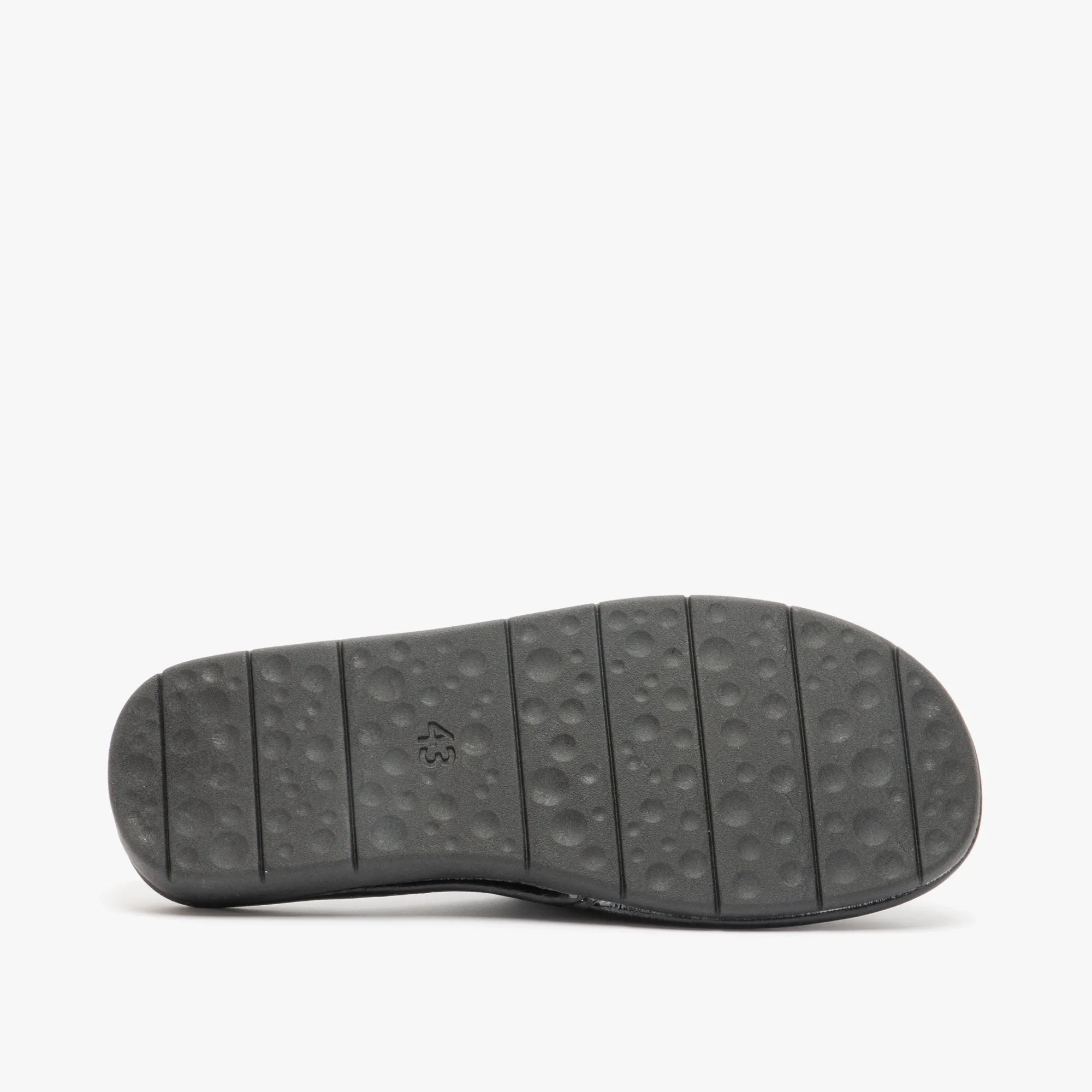 HOS Comfort ARCHIE Mens PU Mule Slippers Black