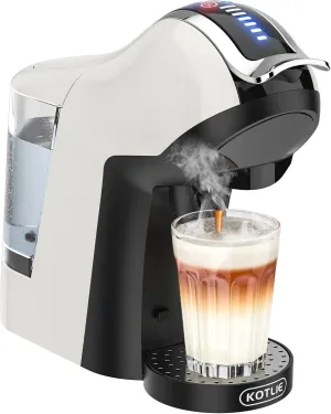 Hot&Cold brewing Single Serve Coffee Maker for K*eurig K*cup, Small Espresso Coffee Machine for D*olce G*usto/N*es Original/Ground Coffee/44mm ESE, adjustable TEMP&Water Volume, 1LRemovable Reservoir