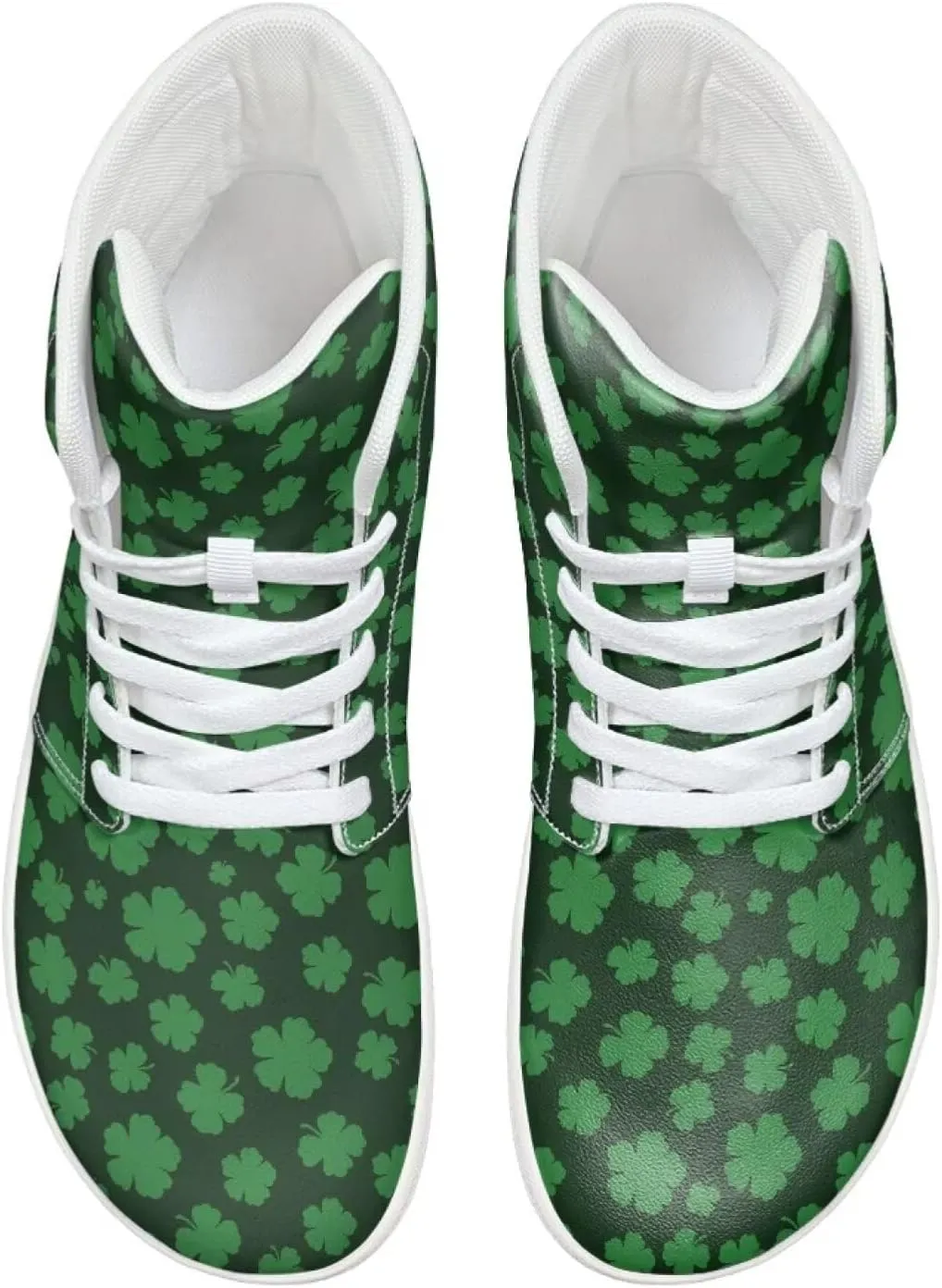 Howilath St. Patrick's Day Barefoot High Top Shoes Men Anti-Skid Sneaker, Wide Toe Box Running Shoes