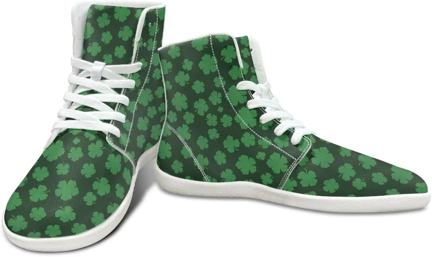 Howilath St. Patrick's Day Barefoot High Top Shoes Men Anti-Skid Sneaker, Wide Toe Box Running Shoes