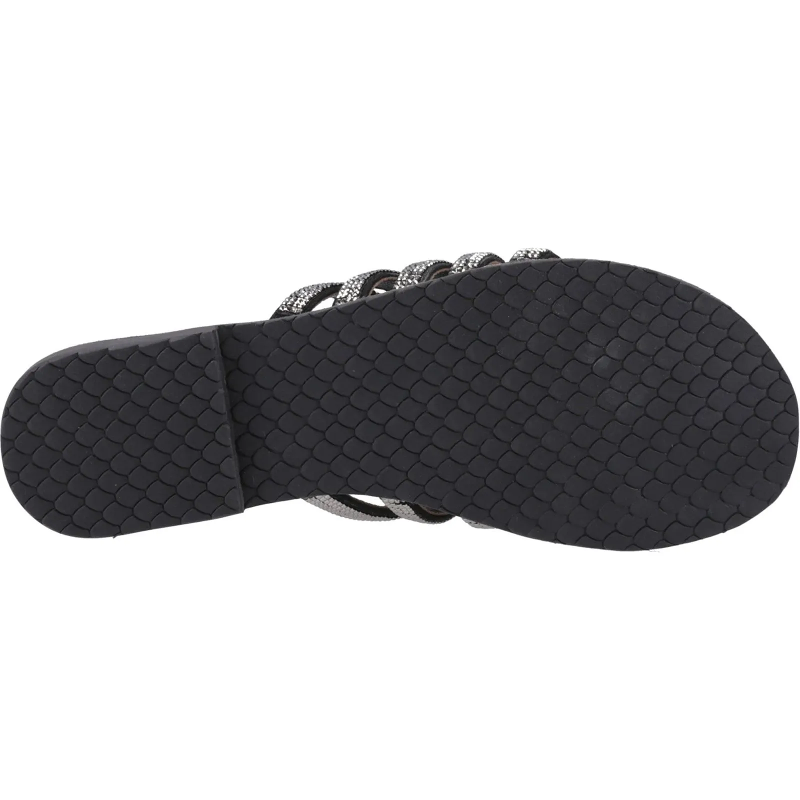 Hush Puppies Paris Slide Suede Women's Black/Silver Sandals
