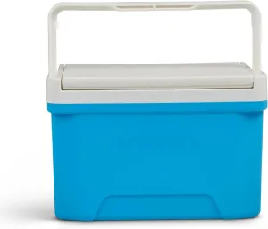 Igloos Laguna Small 9 QT Ice Chest Cooler, Fuchsia Burst, Hard Shell Portable Cooler Box, with Tray Lid and Cup Holders, Cool Riser Technology, Easy Clean, Travel, Beach, Camping