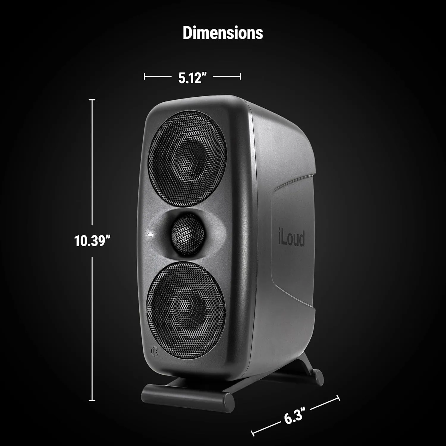 IK Multimedia iLoud MTM MKII (Single Speaker) Compact Studio Monitor with Built-in ARC Room Correction, 100W RMS high-Performance Desktop Speaker, Computer Speakers and pc Speakers use and DJs