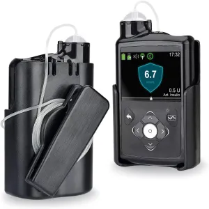 Insulin Pump Holder 360° Rotatable, Insulin Pump Case with Clip for Medtronic MiniMed 630G 640G 670G 770G 780G, Sturdy and Durable Clip (Black)