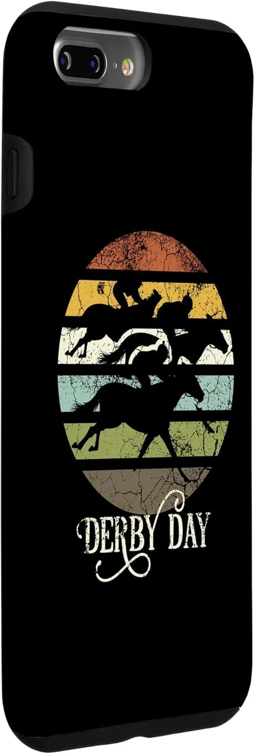 iPhone 7 Plus/8 Plus Derby Day Horse Racing Kentucky Retro Sunset Distressed Case