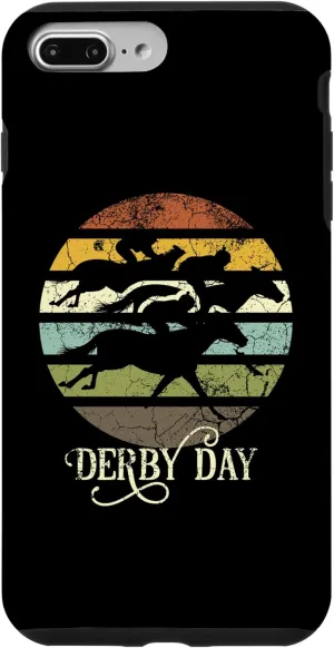 iPhone 7 Plus/8 Plus Derby Day Horse Racing Kentucky Retro Sunset Distressed Case