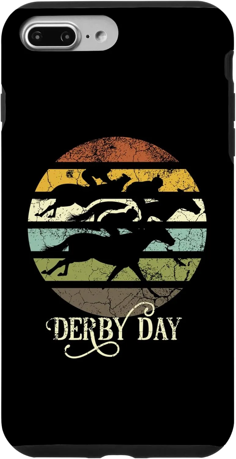 iPhone 7 Plus/8 Plus Derby Day Horse Racing Kentucky Retro Sunset Distressed Case