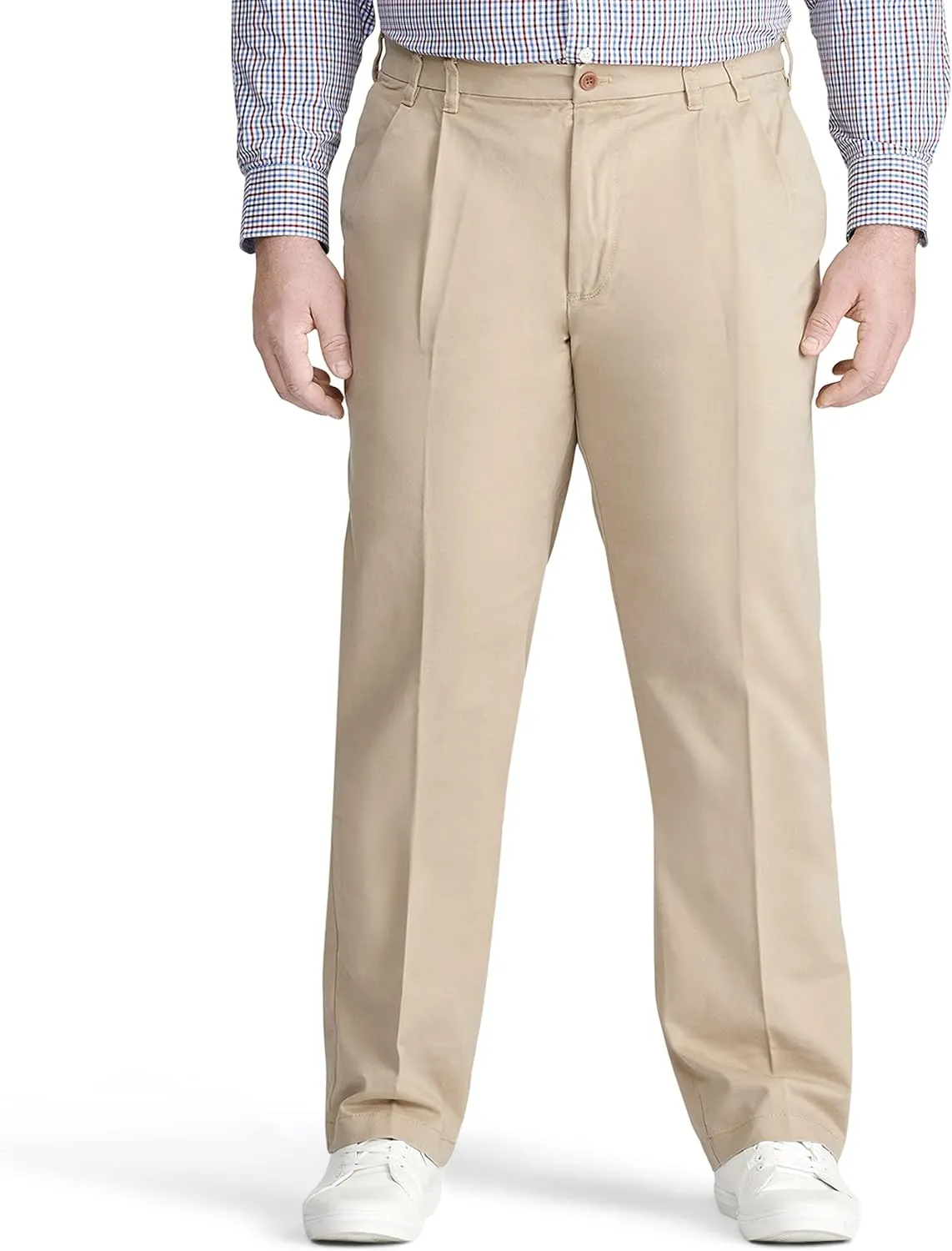 IZOD Men's Big and Tall Performance Stretch Flat Front Pant