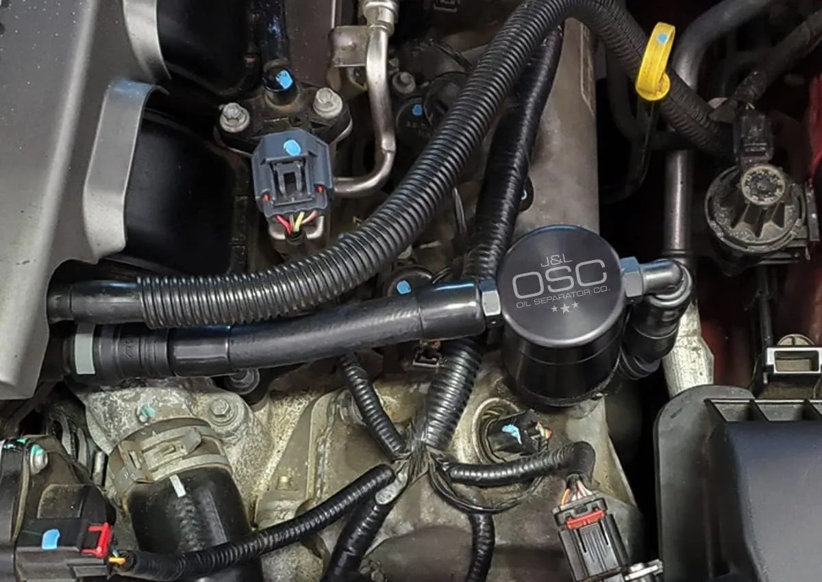 J&L Oil Separator Co. Oil Separator 3.0 V2 Compatible with 2005-10 GT, Bullitt, Saleen Driver Side (Black)