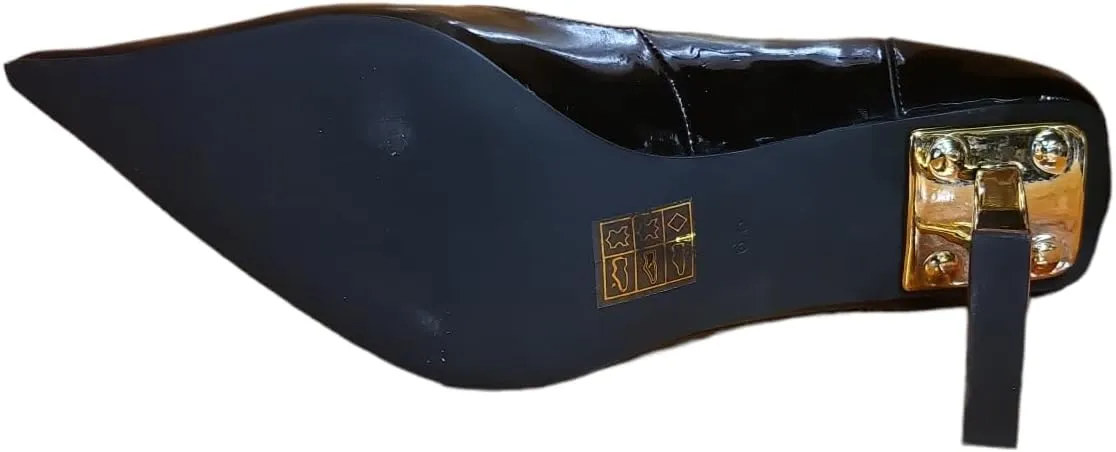 Jeffrey Campbell INFLUENCE Heels Black Patent Gold