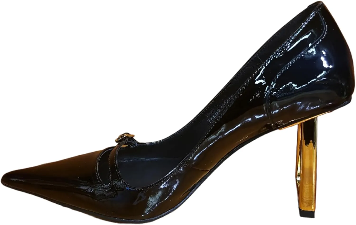 Jeffrey Campbell INFLUENCE Heels Black Patent Gold